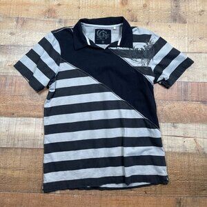 Men's Guess Black & Gray Polo Shirt size Medium